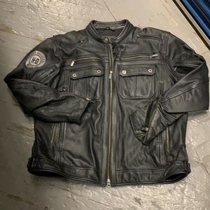 Dark Brown Leather Harley Davidson Jacket